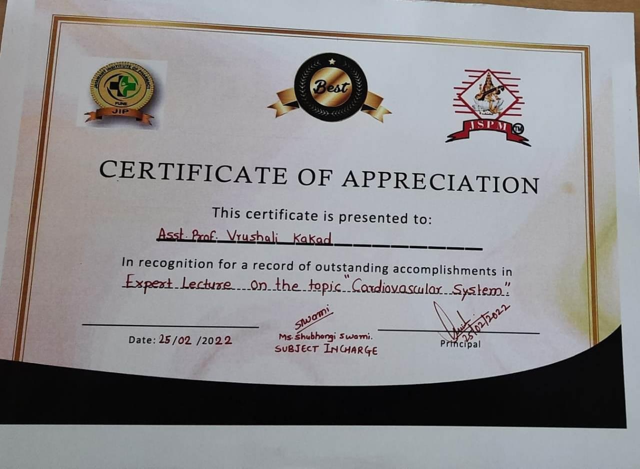 Expert Lecture at JSPM’s Jayawant Institute of Pharmacy, Pune